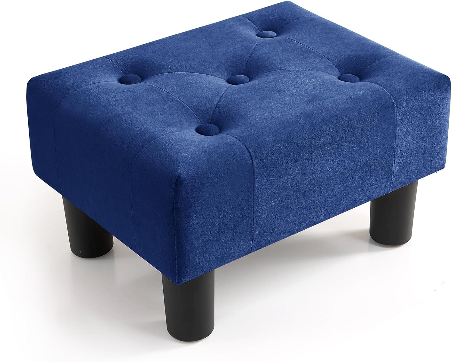 BRIAN & DANY Small Foot Stool Ottoman, Footstool with Legs, Foot Rest for Living Room, Bedroom and Office, Grey