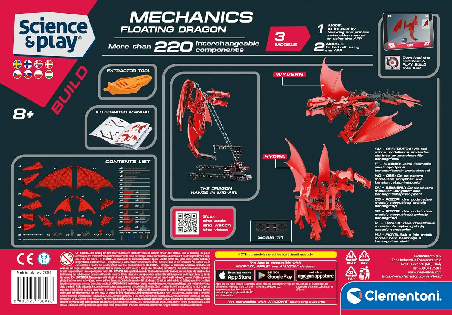 Clementoni - 78802 - Science & Play Build - Floating Dragon 8-12 Years Old image number 3