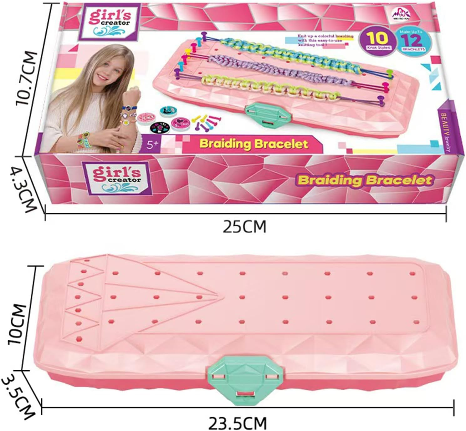 CYZAM Friendship Bracelet Making Kit, Art and Craft Set for Kids Ages 8-12, DIY Bracelet String Maker Kit Toys for Teens 6 7 8 9 10 11 12 Years Old Girls image number 4