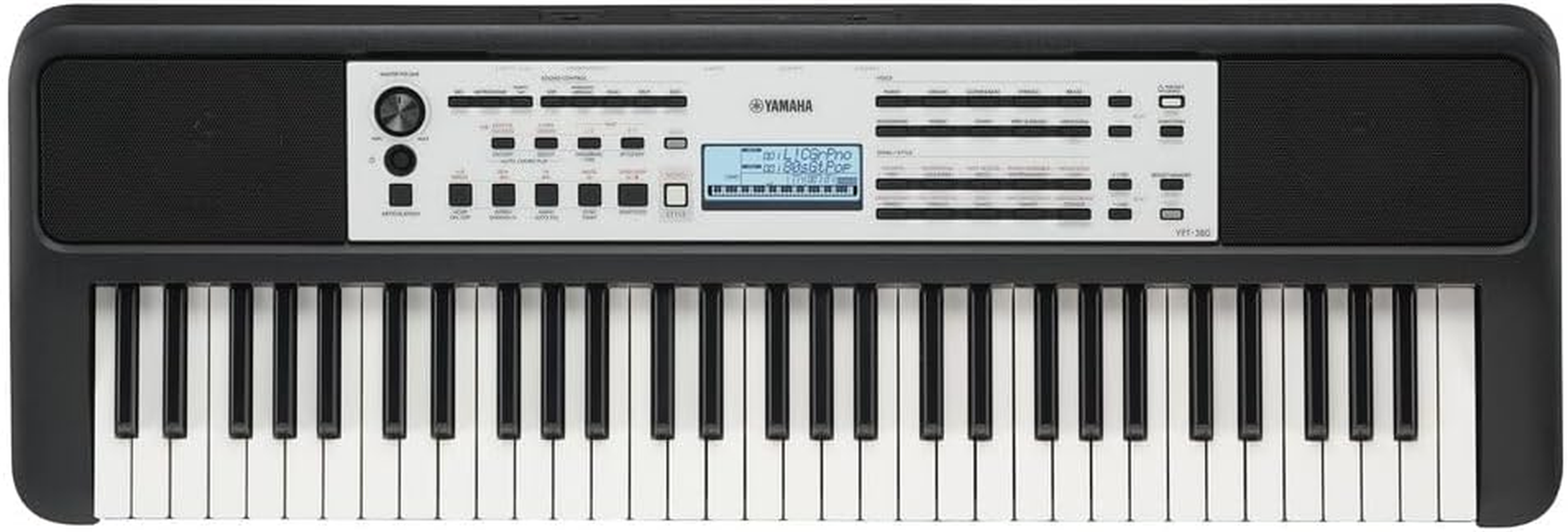 Yamaha YPT-380 61-Key, Entry-Level Portable Keyboard, Black image number 1