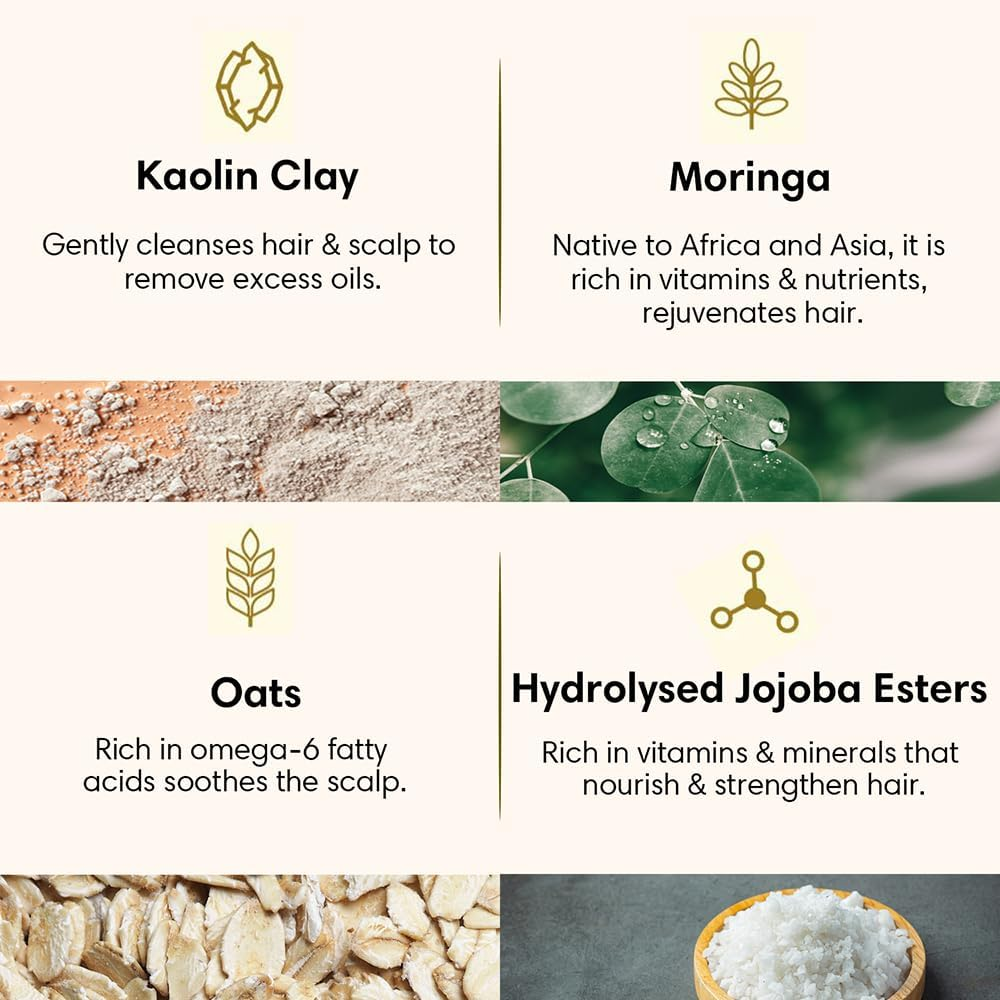 THE EARTH COLLECTIVE Oil Control Mud Pack, Contains Kaolin Clay, Moringa, Oat, Hydrates Hair, Removes Excess Oil from the Scalp, 200 Ml image number 6