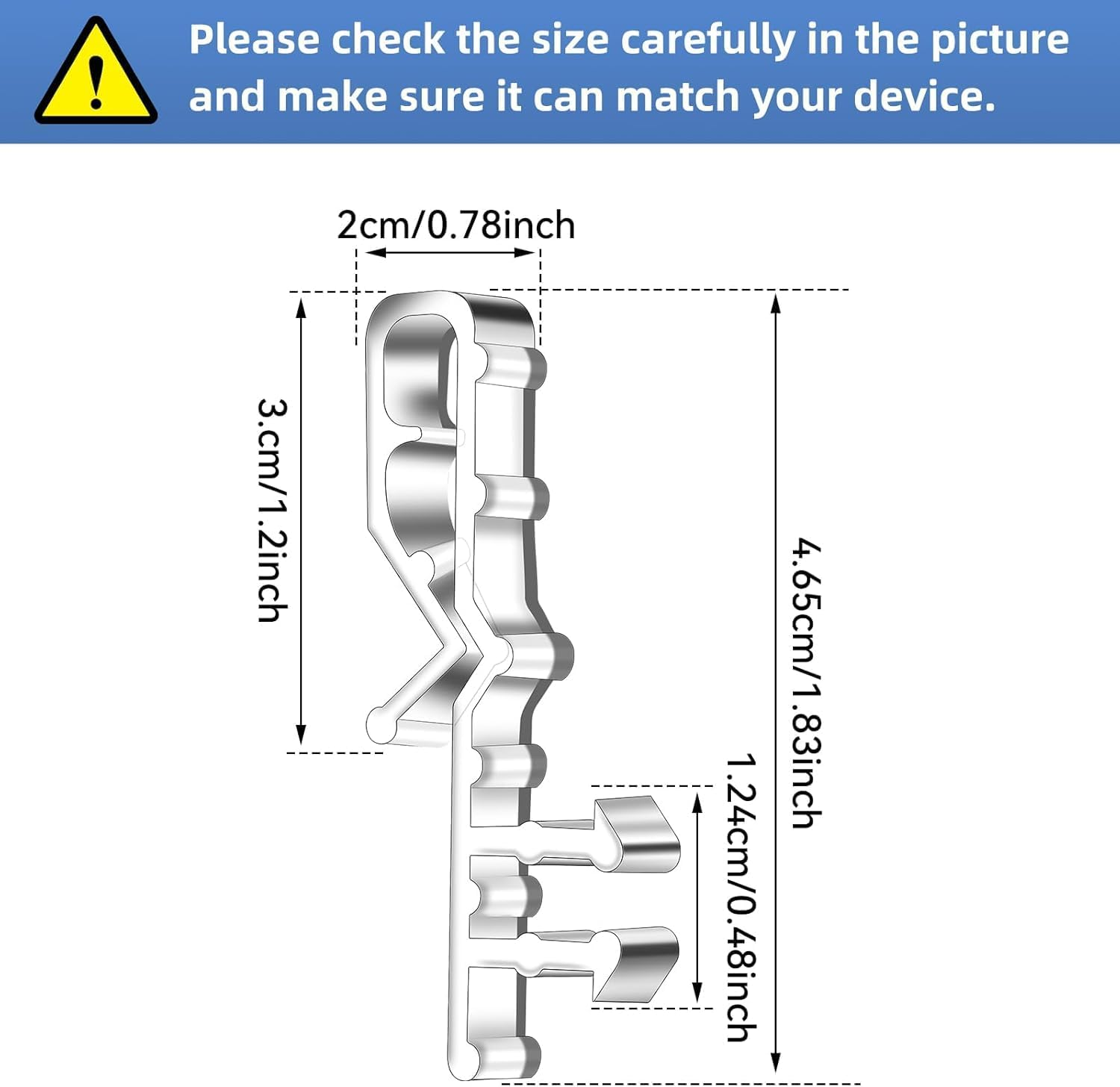 Hidden Channel Valance Clips,24Pcs Clear Plastic Hidden Clips,Hiddenblindclipsplasticvalanceclips,Valance Clipshiddenchannelvalanceclips Valance Retainer Clips,Clear Plasticvalanceclips image number 6