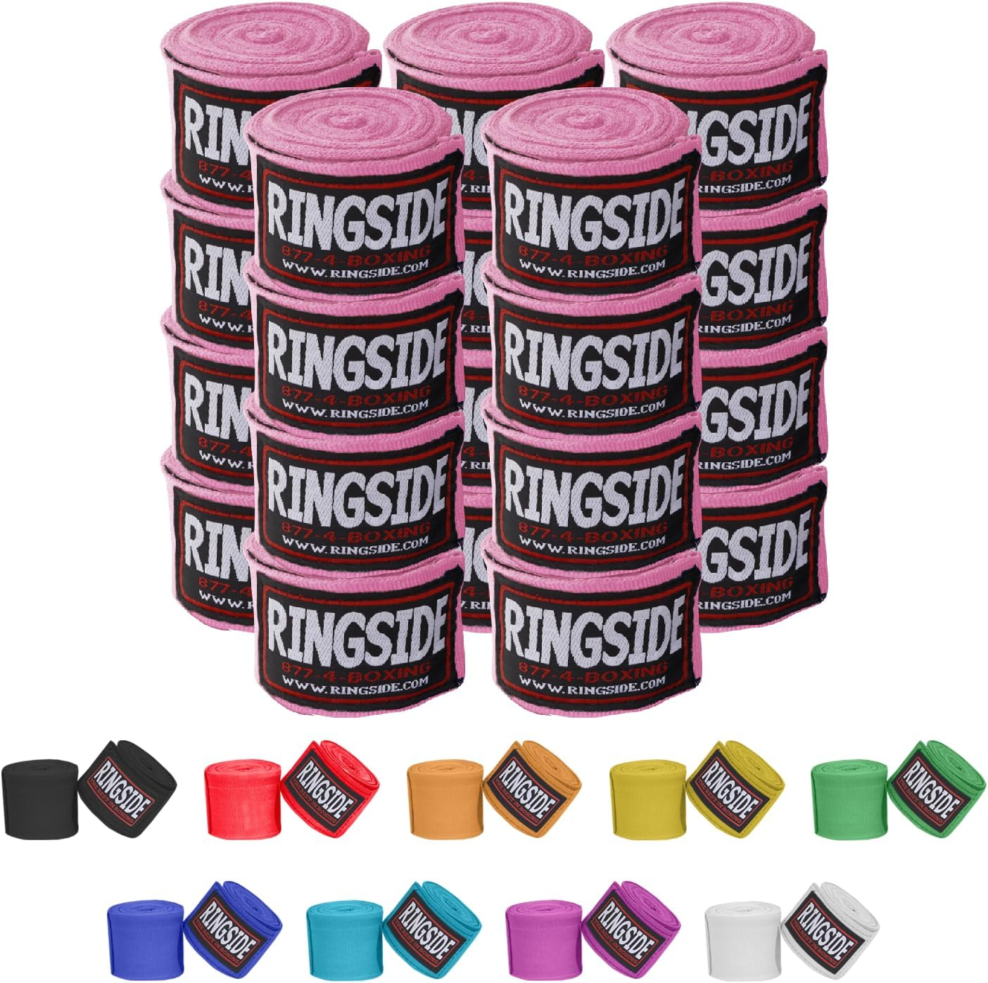 Ringside Mexican Style Boxing Hand Wraps (10 Pairs Pack) image number 4