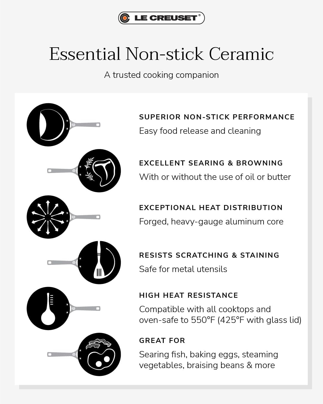 Le Creuset Essential Non-Stick Ceramic Wok, 6L image number 5