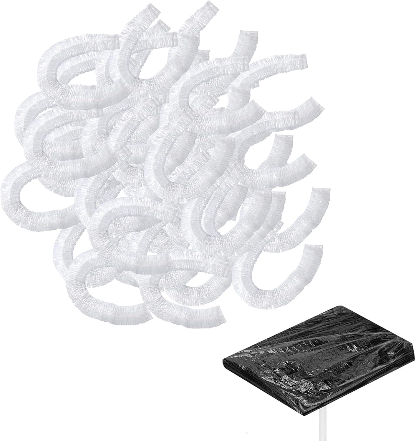 RUIFUU 50 Pcs Disposable Tattoo Arm Rest Covers,Tattoo Table Covers Salon Tray Covers Elastic Tattoo Tray Cover Plastic Machine Cover Tattoo Equipment for Most Tattoo Machine Trays image number 5