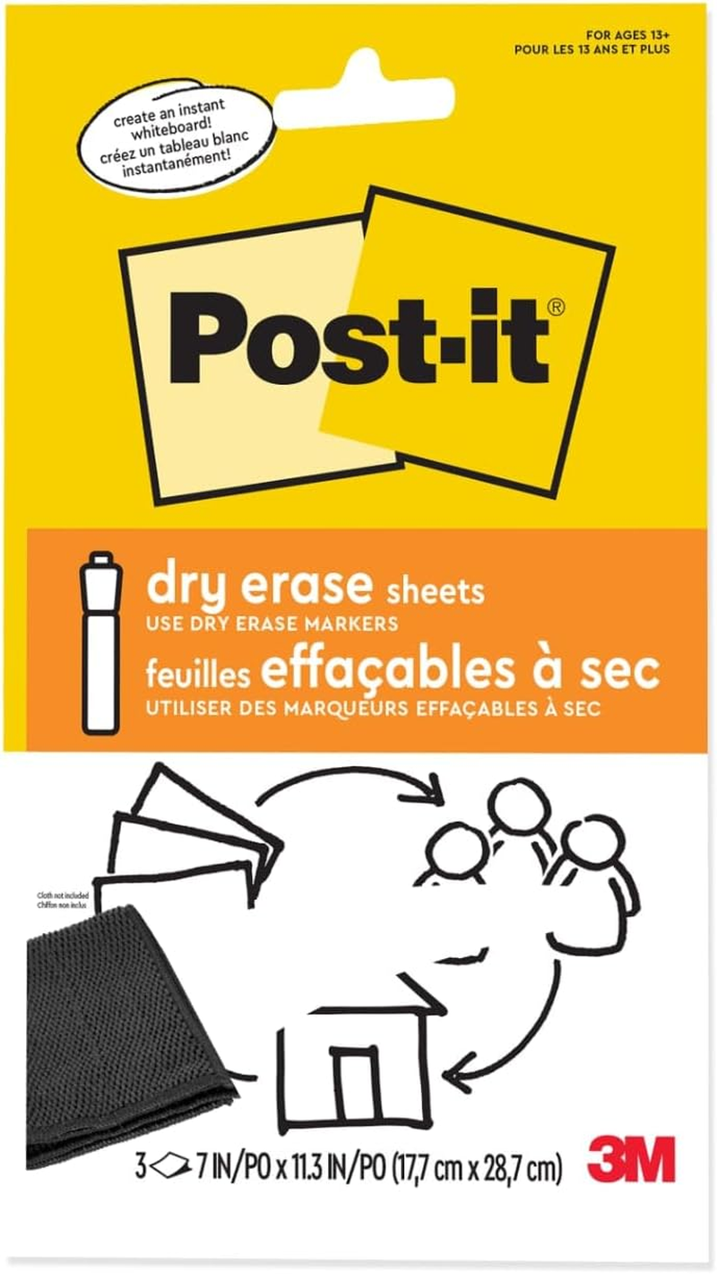 Post-It Super Sticky Dry Erase Sheets (Pack of 3) image number 4