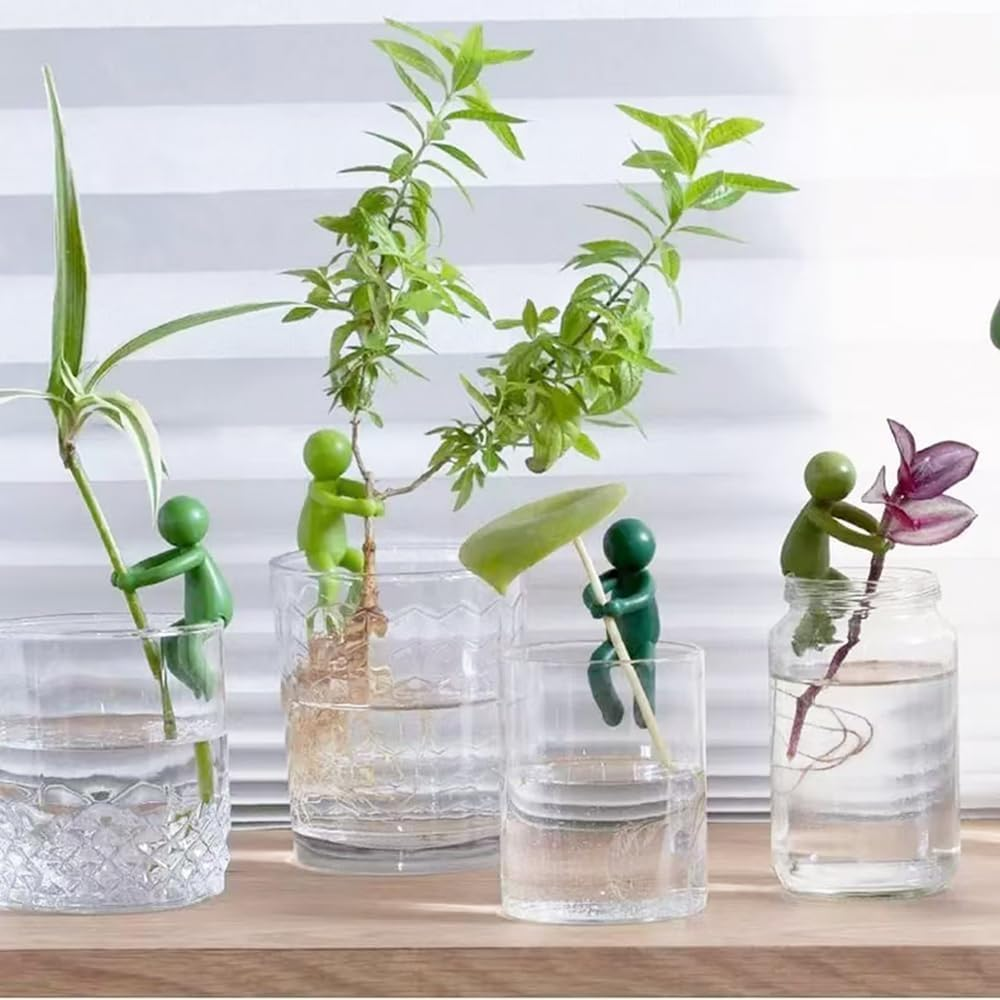 12 PCS Plant Propagation Buddy,Decorative Plant Supports Garden Decoration,Little Man Plant Holder for Sprouts,Stems Shoots, Cuttings,Plant Nurturing image number 1