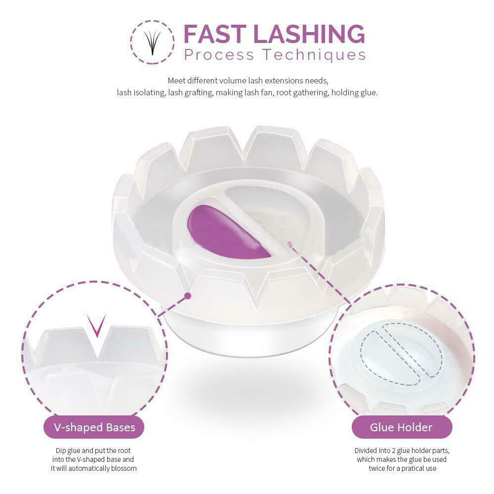 Eyelashes Glue Holder Blossom Cup Ring Eyelash Extension Adhesive Stand image number 3