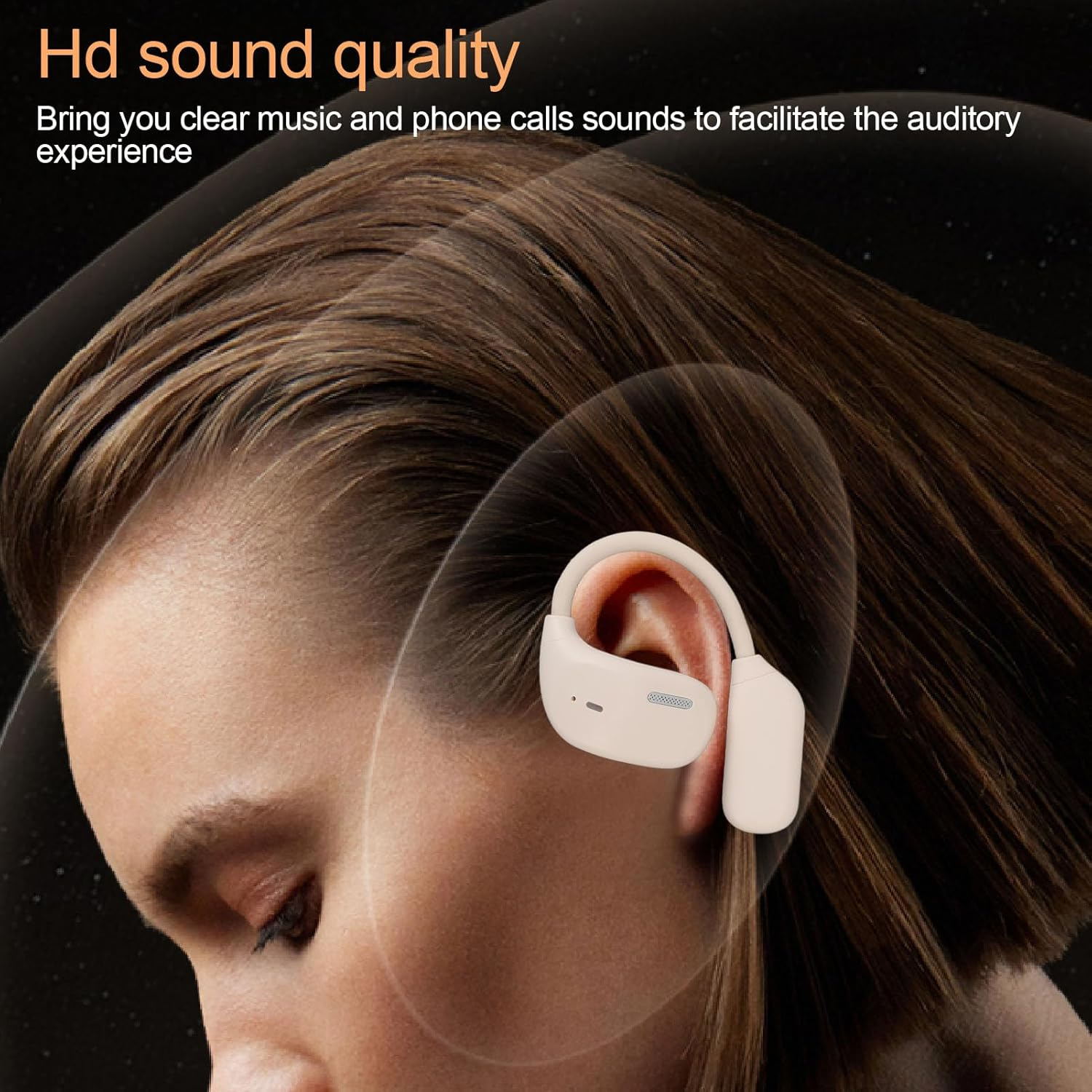 Jiawu Bishopric Headphones for the Multifunctional Translation Device for Overall Communication, Prolonged Battery Life, for Language Learning, 2 Headphones + Load Box