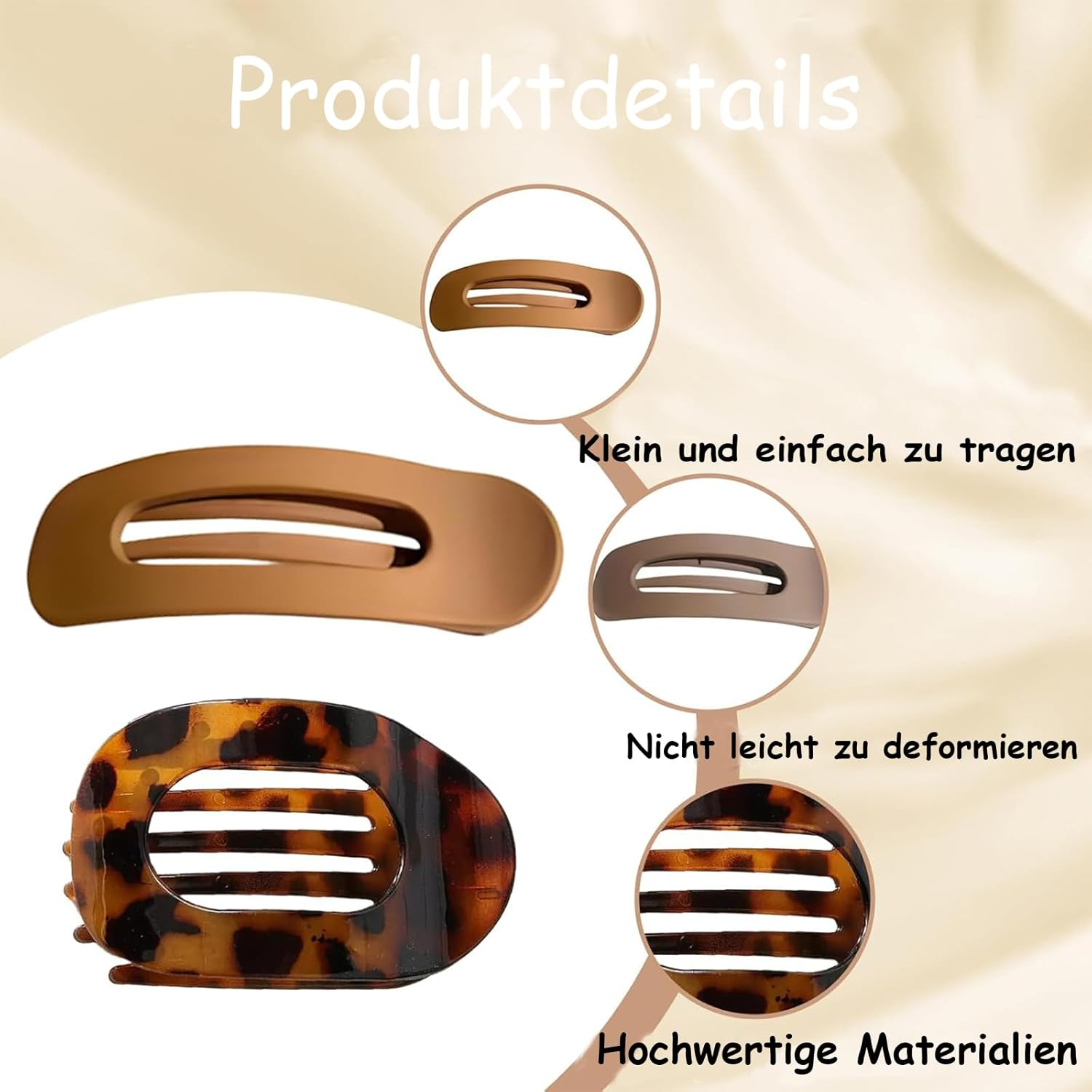 Pack of 8 Flat Hair Clips, Flat Hair Clip, Claw Clip, Hair Accessories, Perfect for Office, School, Home and Travel, Stylish and Practical Hair Accessory image number 6