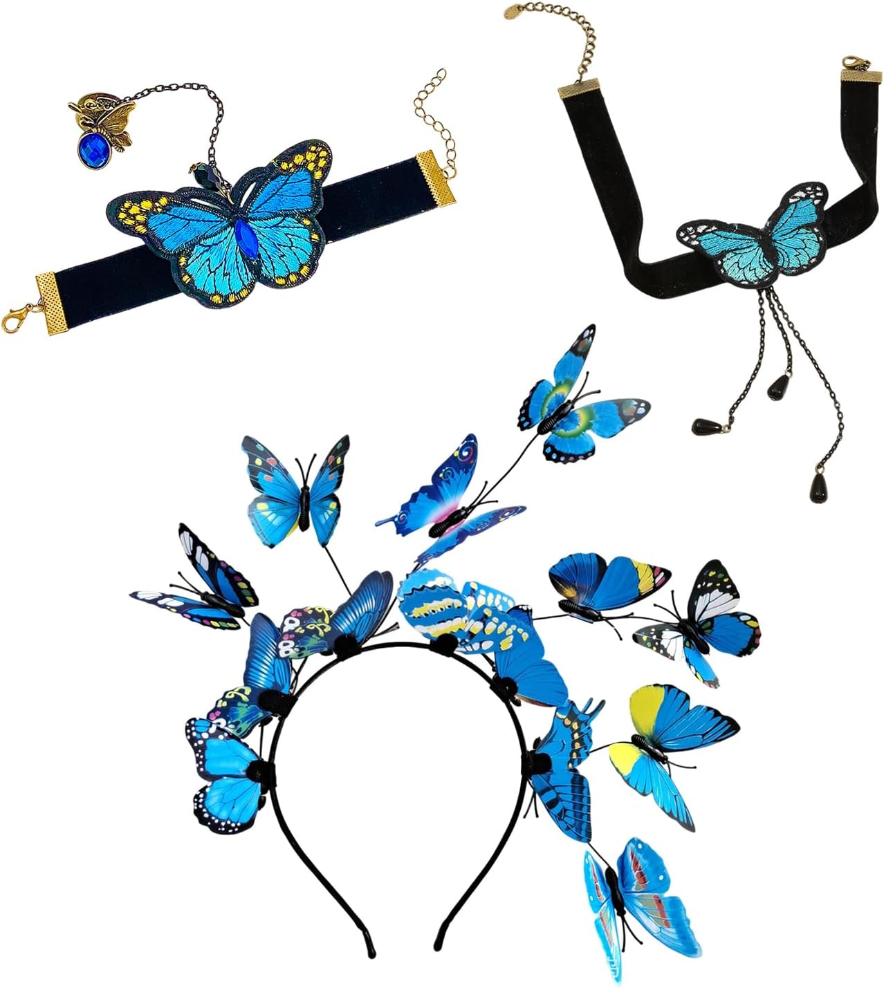 1 Headband, 1 Necklace, 1 Bracelet, Jewellery Set, Charming Personalised Accessories for Women, Clothing Accessories. image number 1