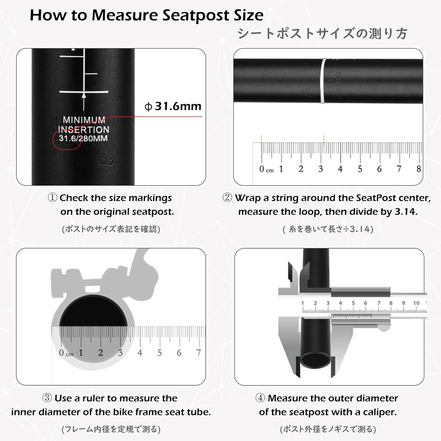 TRIWONDER Seat Post 27.2/30.9/31.6Mm Mountain Bike Seatpost 400Mm Length Aluminum Alloy Bike Seat Post for MTB, Road Bike, E-MTB image number 1