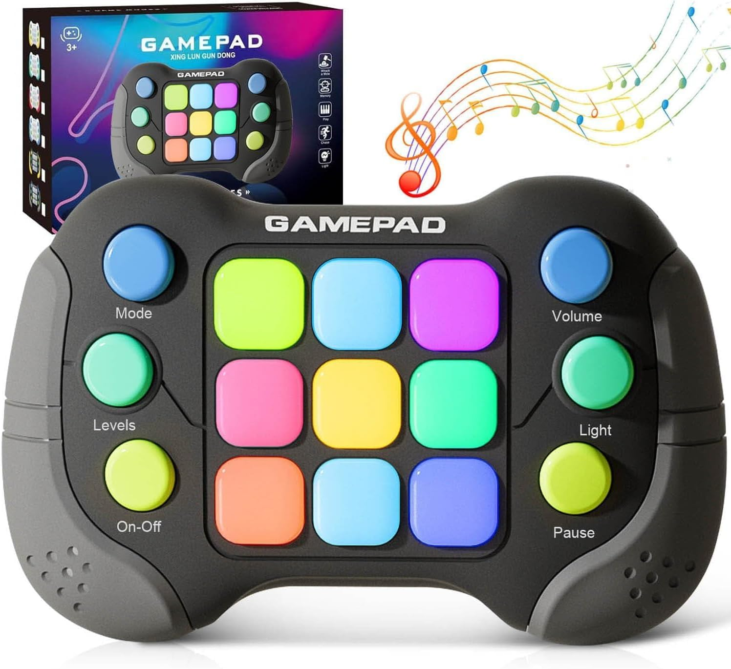 Fast Press Push Game Fidget Toy Handle, Flashing Electronic Handheld Games Consoles for Kids Teens Adults, Brain & Memory Game, Quick Push Buttons Gamepad, Xmas Birthday Gifts STEM Toys for Boys Girls image number 0