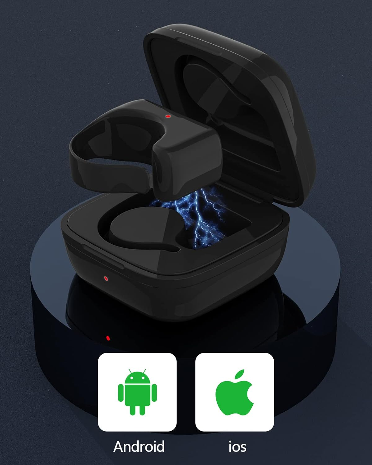 Fingertip Bluetooth Remote Control TIK TOK Wireless Page Turner TYUOBOX Camera Remote Shutter Selfie Button Controller with Charging Case for Iphone Android Ipad Cell Phone (Black) - Pink image number 4