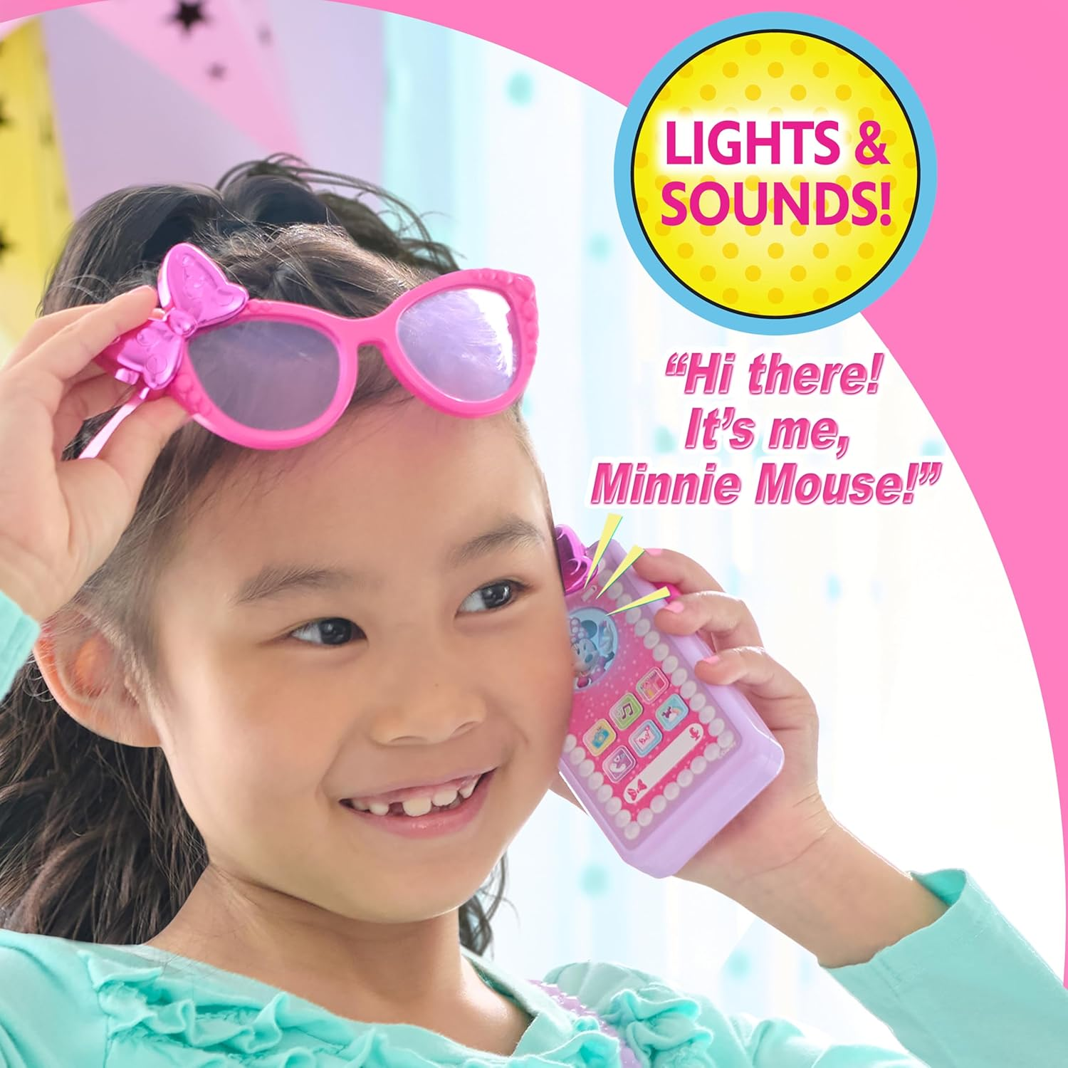 Disney Junior Minnie Mouse Bowfabulous Bag Set, 7-Piece Dress up and Pretend Play Toy Purse, Kids Toys for Ages 3 up by Just Play image number 1