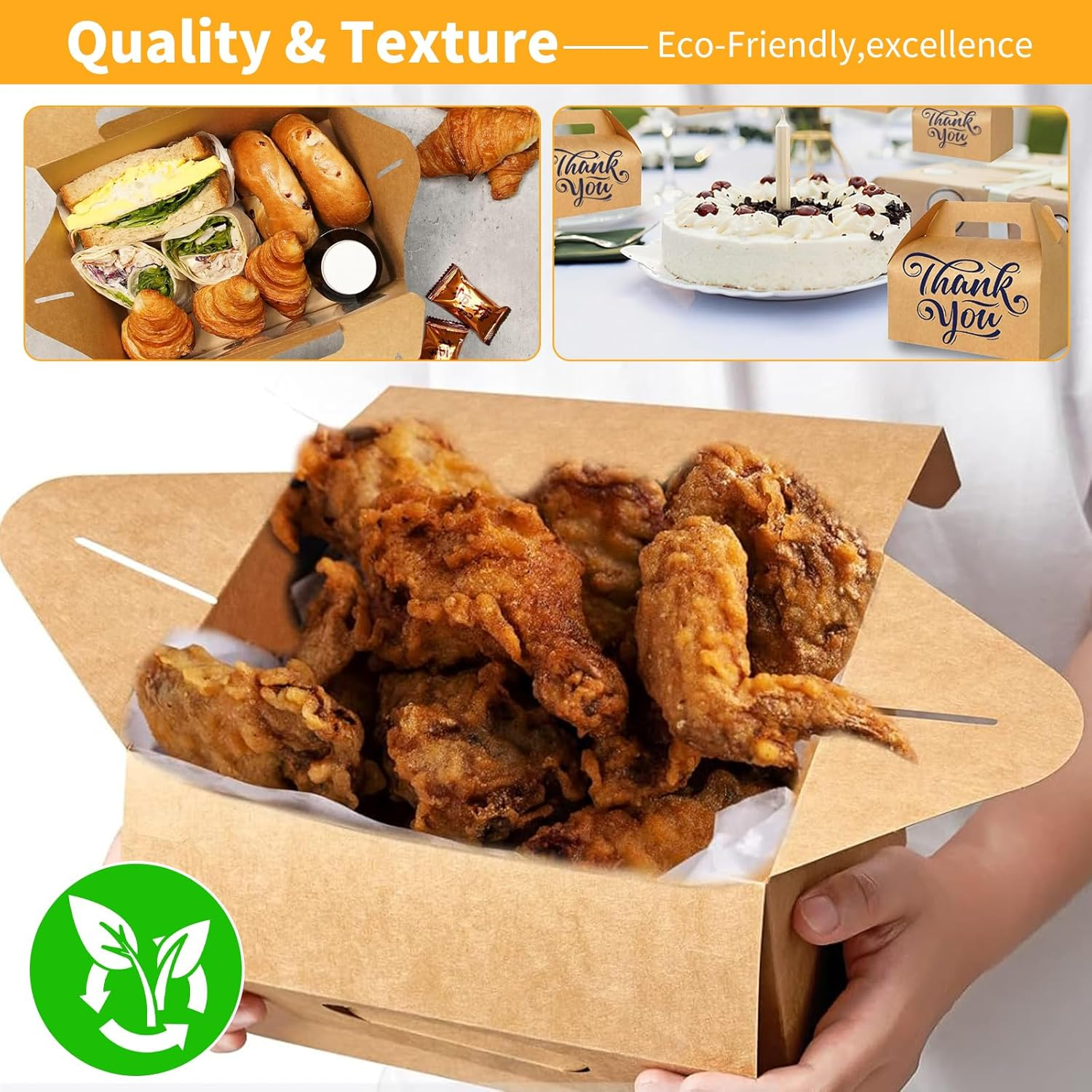 50 Pcs Treat Boxes 16X9X10Cm Kraft Paper Gift Boxes Gable Boxes Party Favor Boxes Snack Boxes Goodie Boxes Cardboard Cookie Boxes Chips Candy Treat Boxes for Birthday Party Wedding Baby Shower (White) image number 4