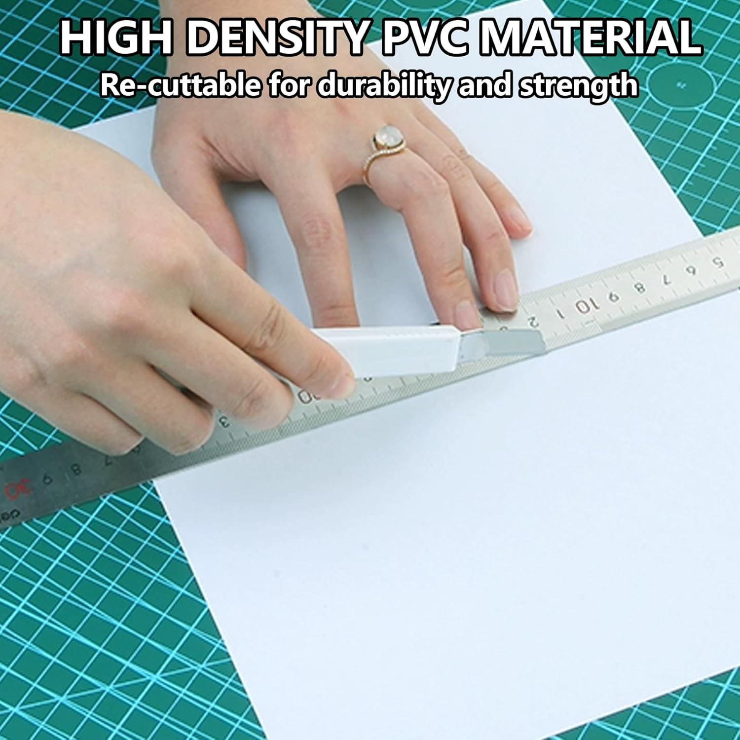 BOROLA A5 Single Sided Self-Healing Board Cutting Pad 8 Inches X 6 Inches Compatible for DIY School Manual Projects, Sewing, Quilting, Model Making(Green)