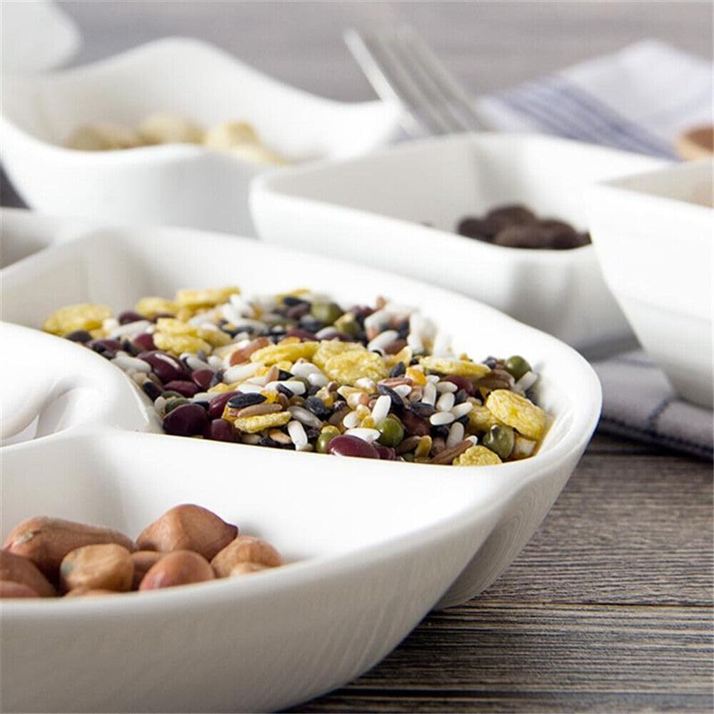 Tootoo round Plastic Serving Platter W/Sections Party Catering Food Snack Plate Tray (2) image number 1