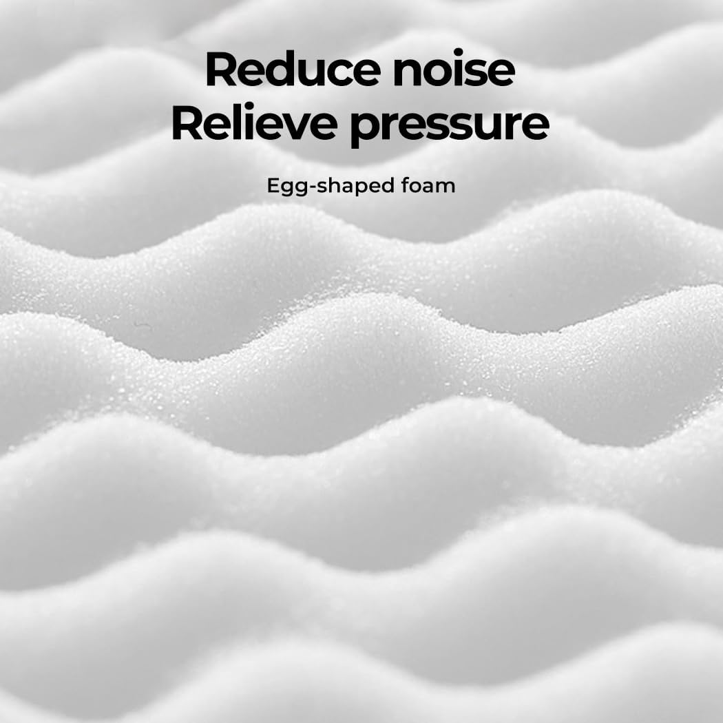 Dreamz Single Spring Mattress Knitted Fabric, Hypo-Allergenic Materials, Pocket Spring System, HD Foam Medium Firm Coil Bedding Tight Top, 25CM Thickness, Breathable Top,15Yrs Warranty, White image number 3