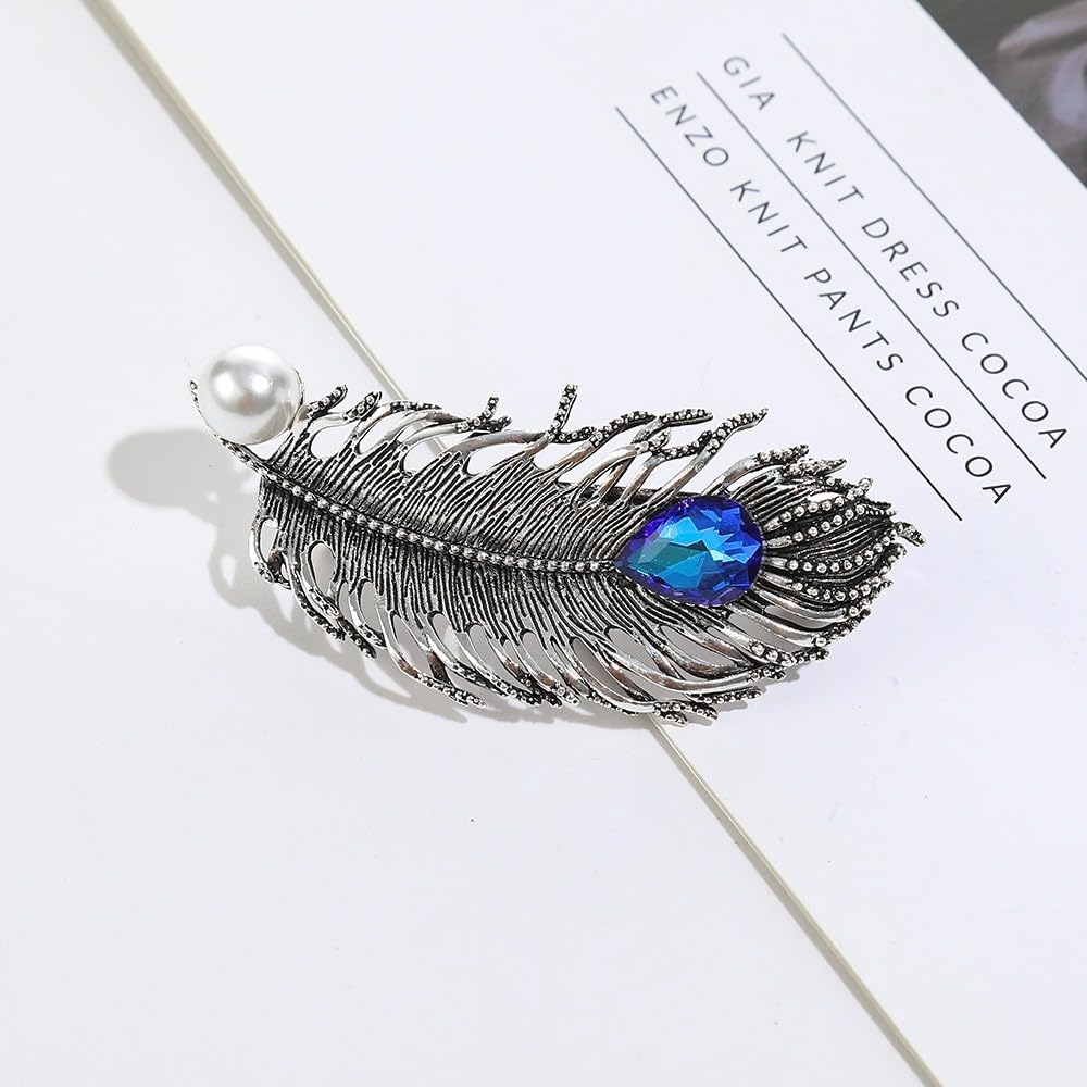 Women'S Metal Hair Pin, Hair Clip, Spring Clip, Hair Clip, Spring Clip, Women Vintage Hair Pin, Non-Slip Hair Accessories, Headpiece for Daily Wear, Silver A image number 2