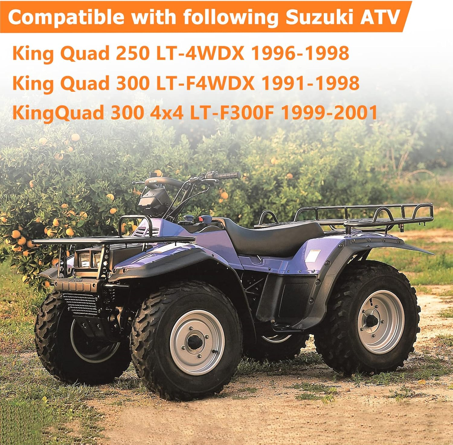 Front Brake Shoes Springs Pins for Suzuki King Quad Kingquad 250 300 LT-4WD-X LT-F4WD-X LT-F300-F, OEM# 54400-39840 image number 4