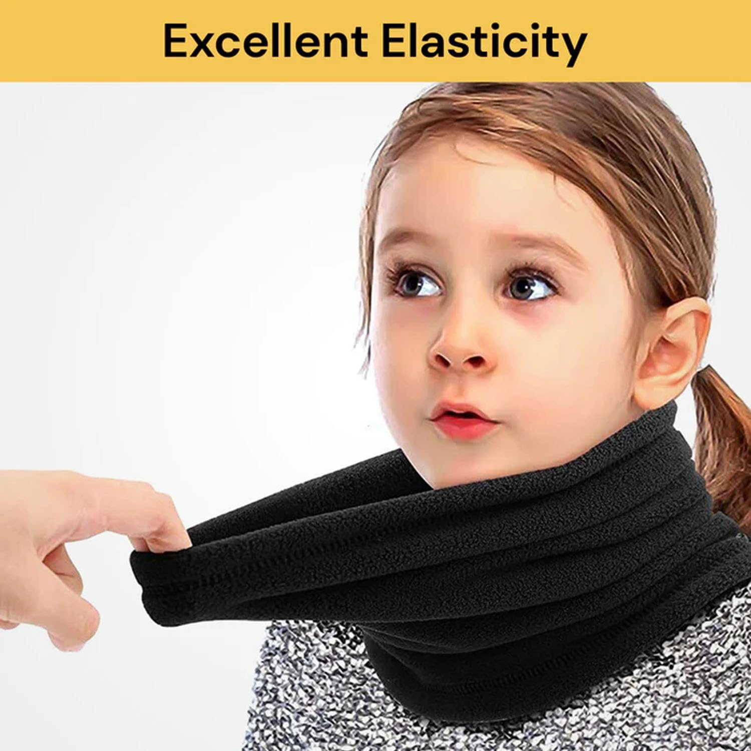 EZONEDEAL Neck Gaiter Fleece Neck Warmer Snood Tube Skiing Cycling Windproof Balaclava Scarves Scarf Ski Cycling Winter Warm for Men Women image number 5