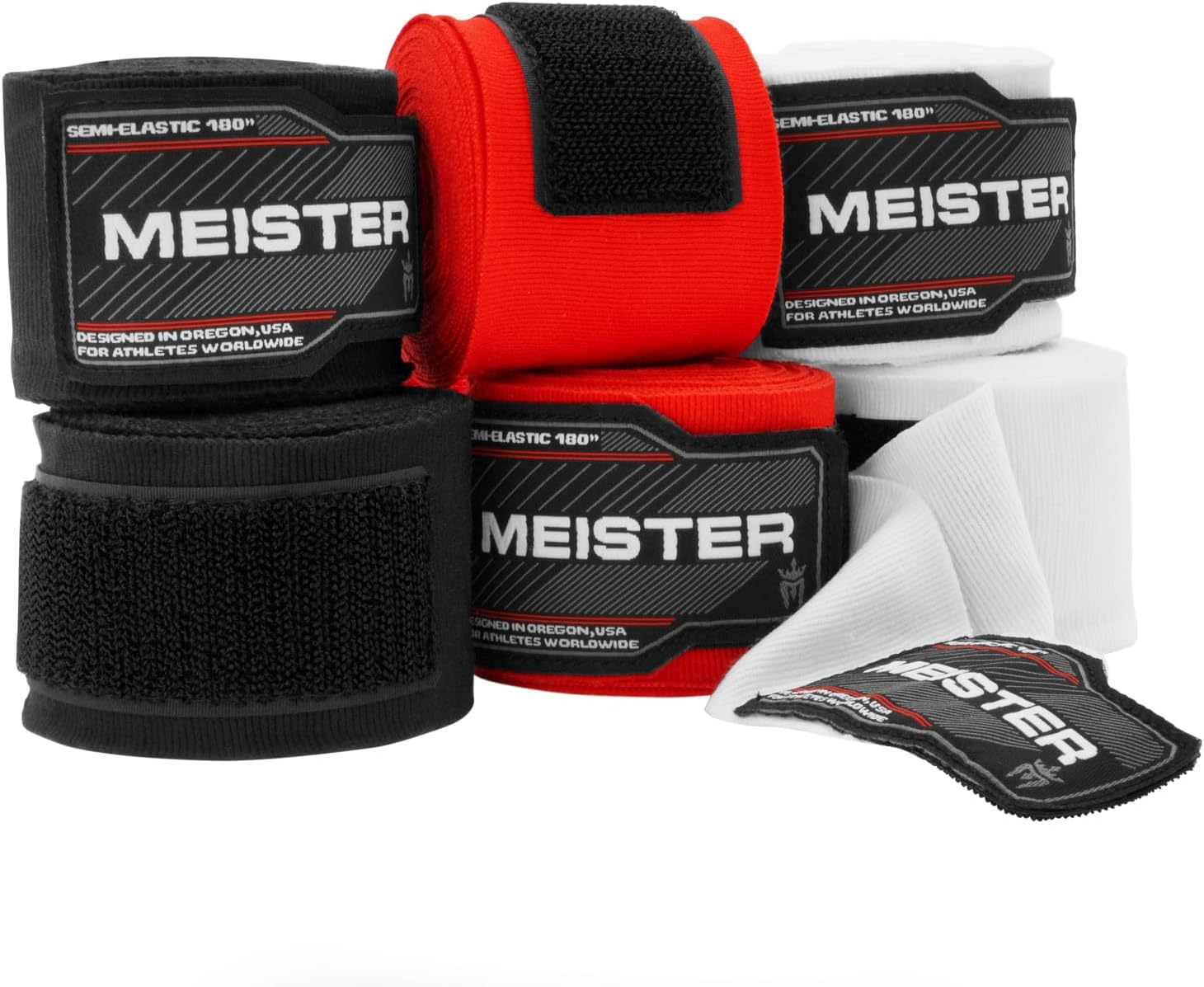 Meister Adult 180" Hand Wraps for MMA & Boxing - 3 Pairs Pack image number 3