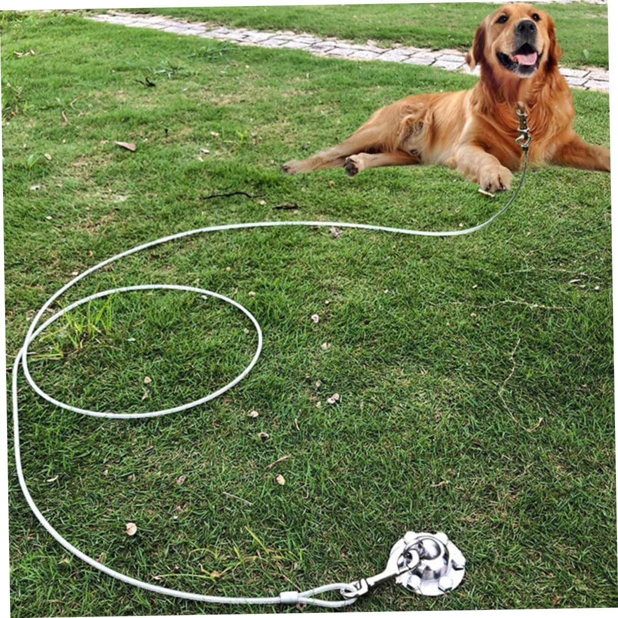 CANIGHT 1Set Rotating Dog Tie Out Stake Heavy Duty Ground Anchor for Dogs Outdoor Dog Stake for Camping Hiking Dog Training and More Stable Support for Tents and Turf image number 3