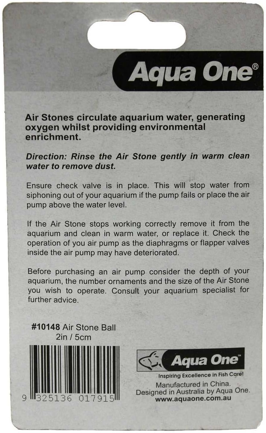 Aquarium Air Stone Ball 5Cm 10148 Fish Tank Aqua One Oxygen Care Healthy image number 2