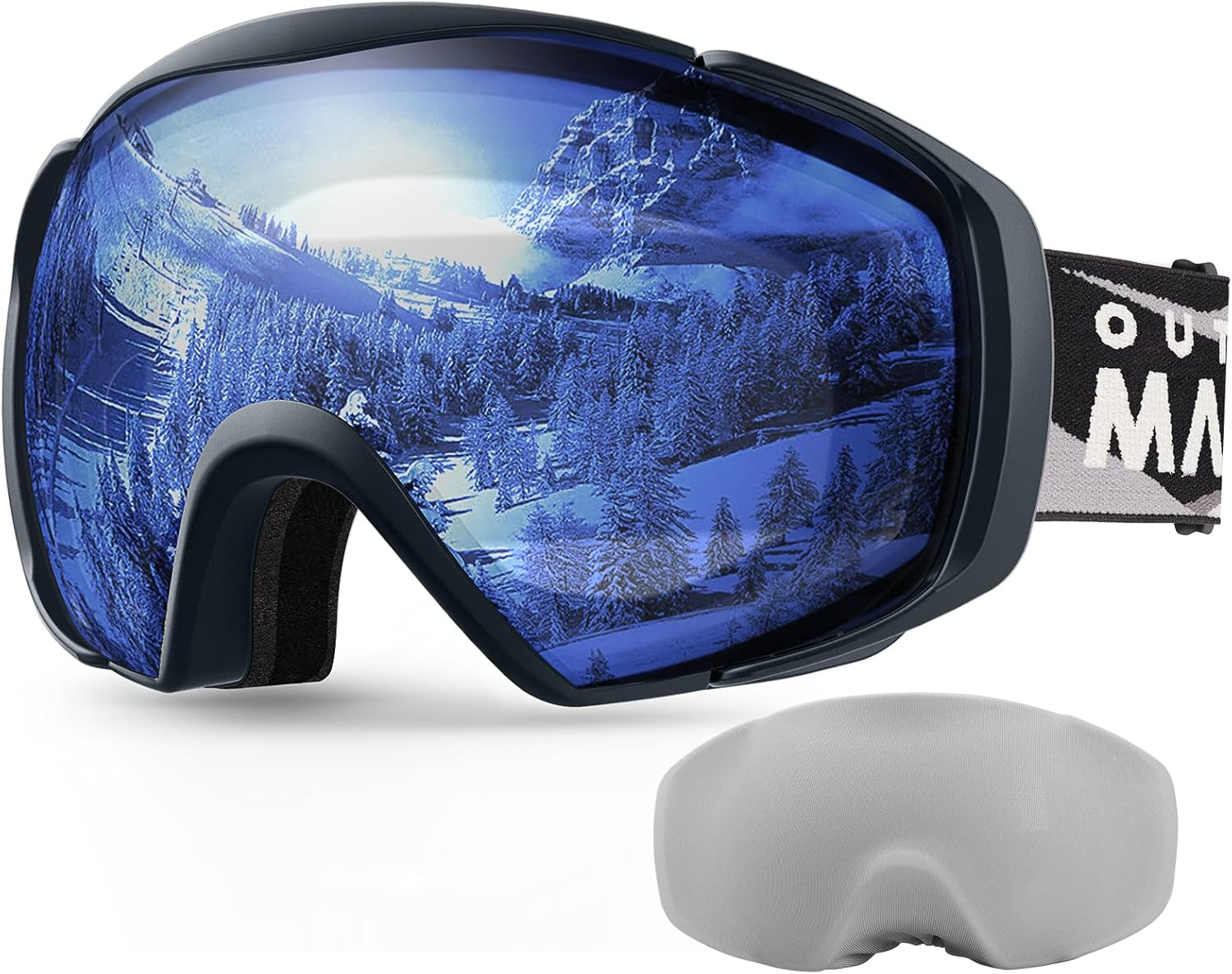 Outdoormaster Ski Goggles with Cover Snowboard Snow Goggles OTG Anti-Fog -100% UV Protection image number 3