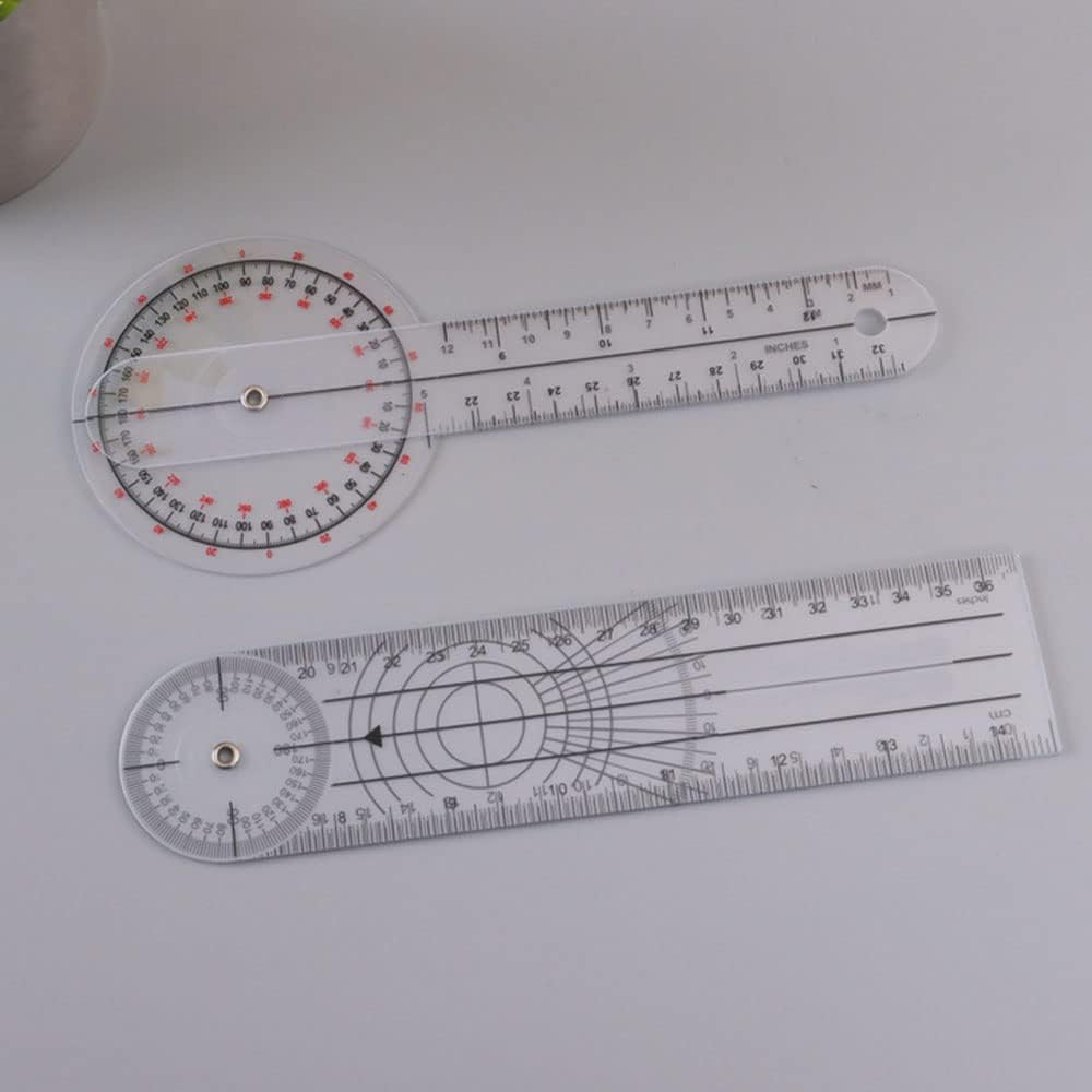 6 Pcs Finger Goniometer, 6/8/12 Inch Angle Finger Goniometer,360&deg;Goniometer Set, Occupational Therapy Protractor Tool Measuring Angle Ruler 360 Degree Universal image number 2