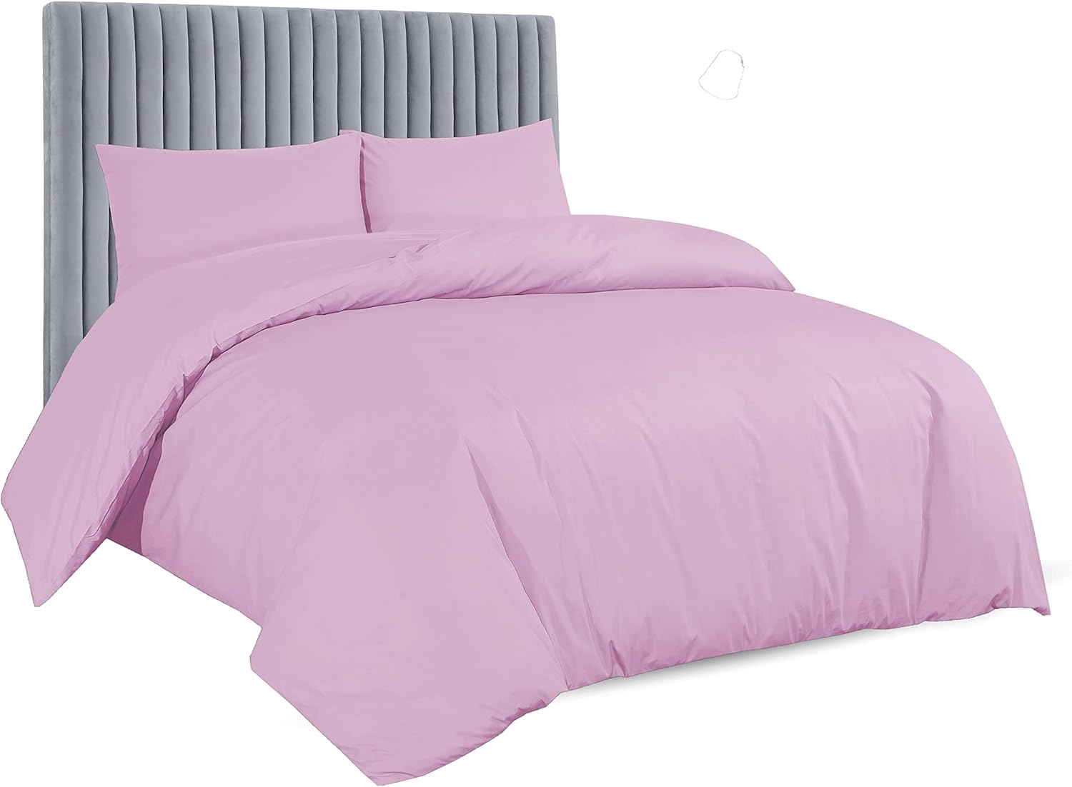 AATH COLLECTION Duvet Cover Set, Single to Super King Size Egyptian Cotton with Pillow Cases, 100% Long Staple Soft Cotton, Easy Closure (King, Black) image number 1