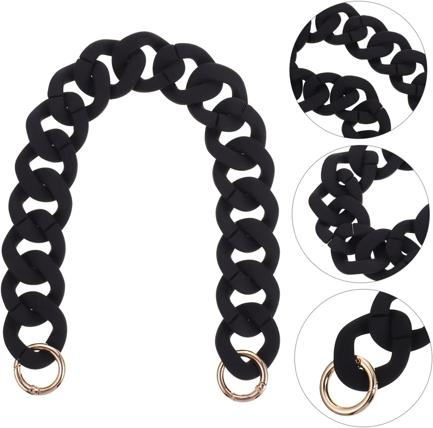 HEALEEP 3Pcs Resin Chain for Bag Match Style Hollow Out DIY Replacement Chain for Shoulder Bag Handbag Accessory image number 4