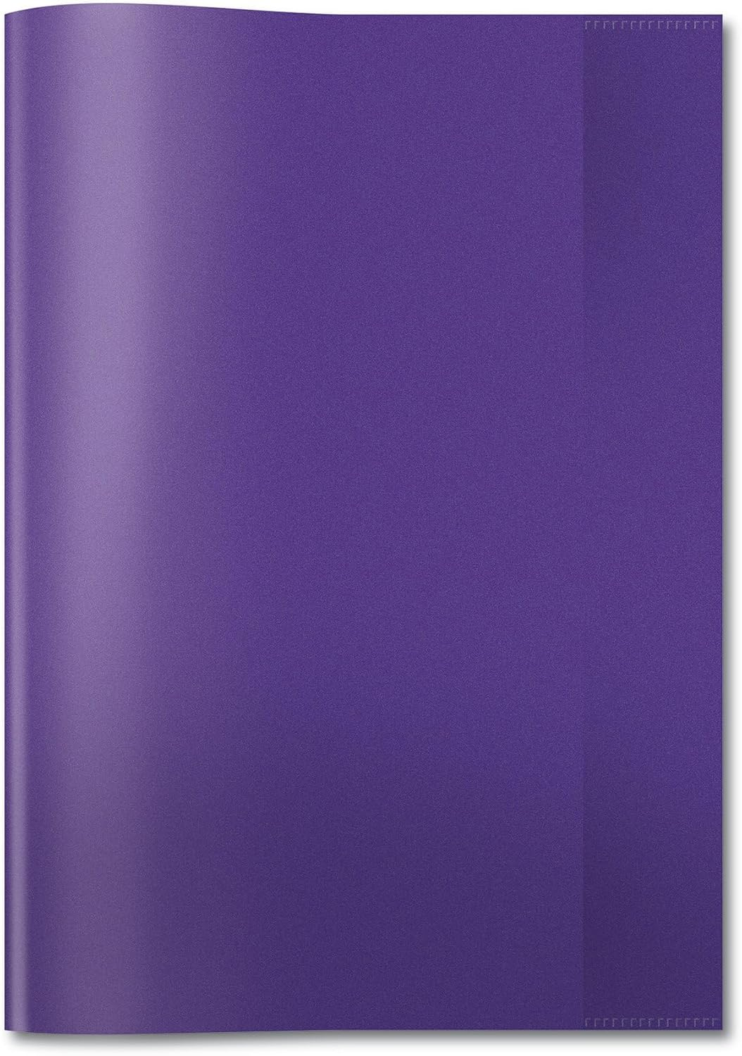 HERMA Clear Exercise Book Cover A5 Landscape, Made of Wipeable and Sturdy Plastic, Slip on Cover Jackets for School, Transparent, 19899