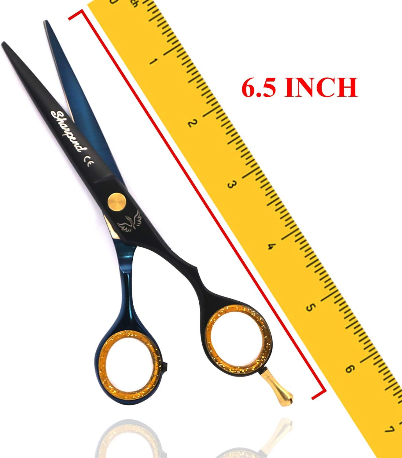 Hair Cutting Scissors Professional 6.5'' Hairdressing Shears, Thinning Scissors, Japanese Stainless Steel Razor Sharp Scissors for Barber & Salon Kit for Men & Women image number 4