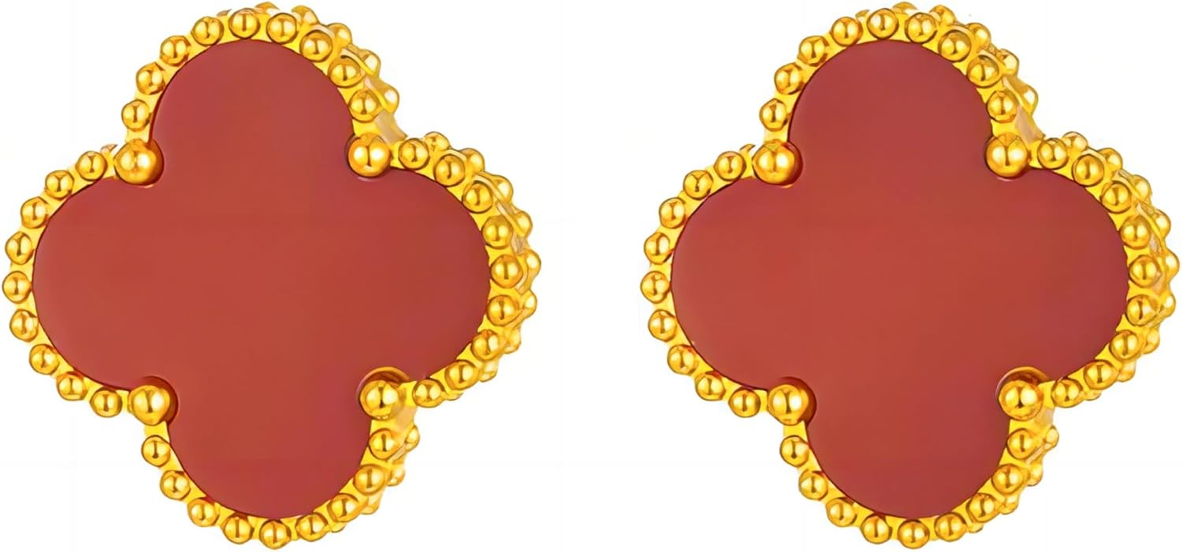 Four Leaf Clover Bracelet for Women Girl White Black Green Red Lucky Link Clover Bracelets,18K Gold Plated Jewelry Double-Sided Design Christmas Valentine'S Day Gifts