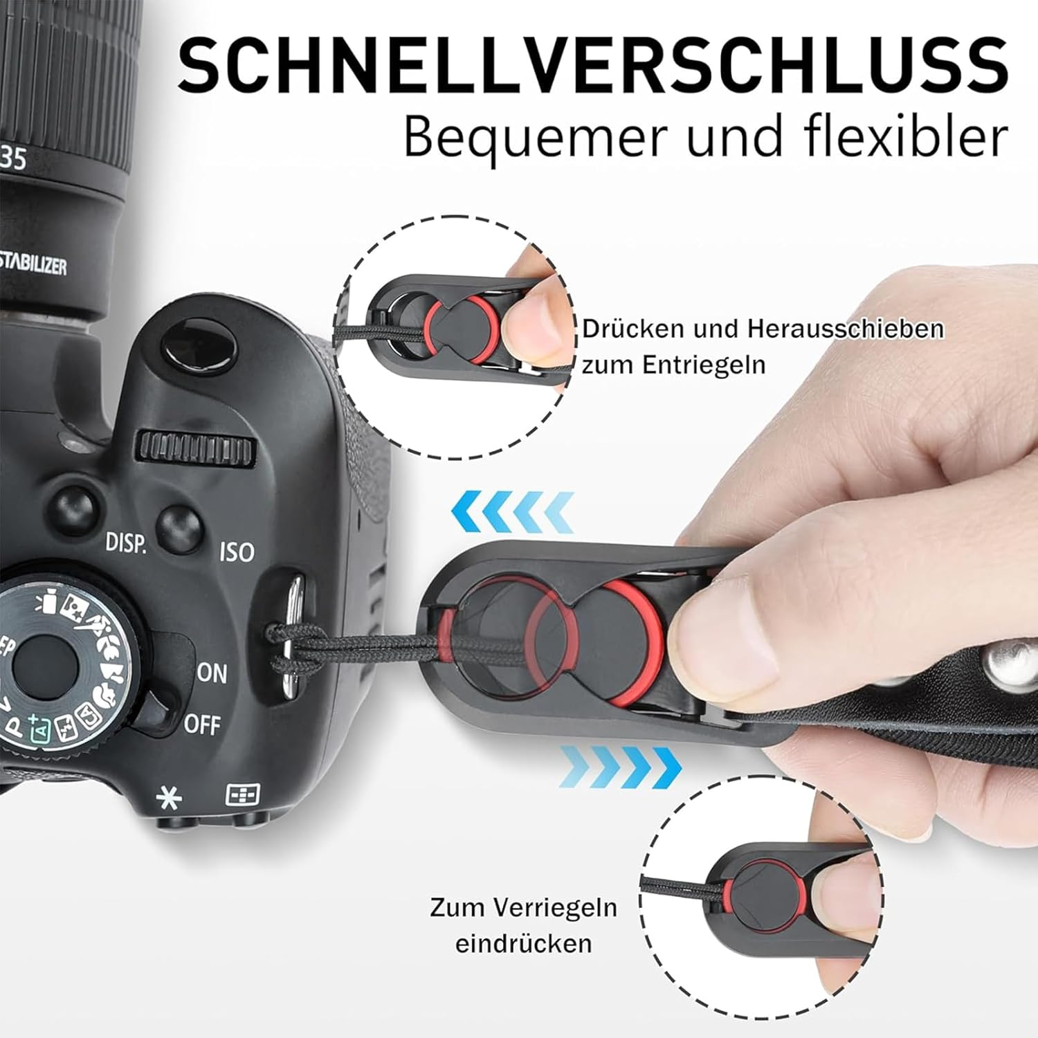 Quick Camera Wrist Strap, Adjustable Camera Quick Release Strap, Multifunctional Bulletproof Wrist Strap, Soft Camera Strap for DSLR Action, Compatible with Many Camera Models image number 3