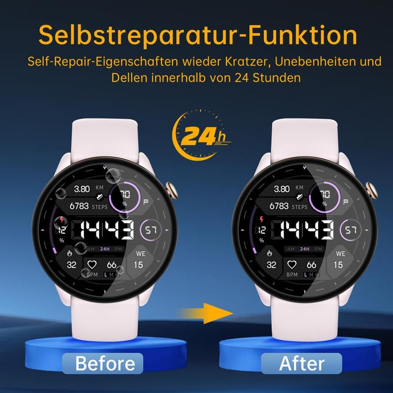 Pack of 2 Premium Tempered Glass Screen Protector for Amazfit GTR Mini HD Clear Protective Glass for Amazfit GTR Mini Tempered Glass Screen Protector