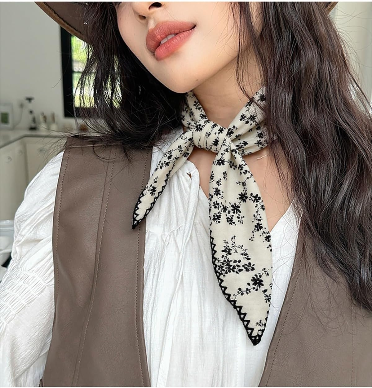 Pemilosci Large Oversized Cotton Bandana Headband, Head Wrap, Protective Coverage, Hair Neck Scarf for Women 31 X 31 Inch image number 2