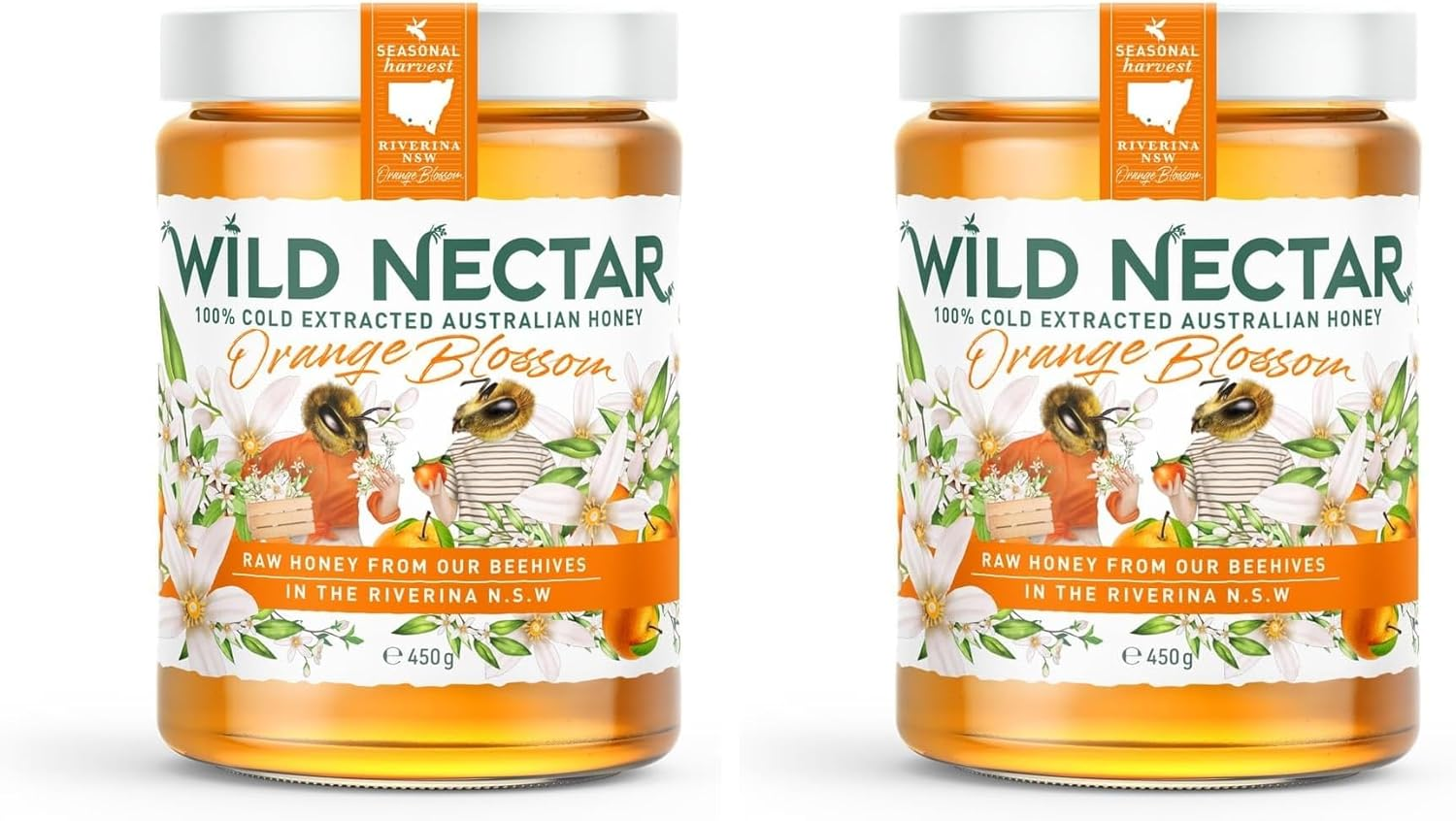 Wild Nectar Orange Blossom Honey Jar 450 G image number 1