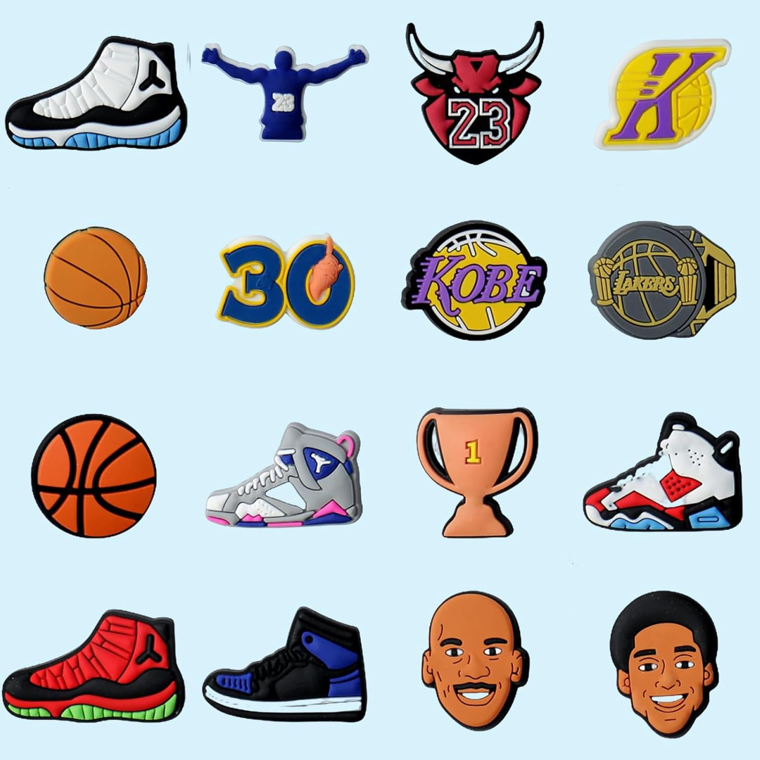 29Pack Cartoon Shoe Charms, for Clog Decoration Anime Charms for Shoes, Cute Basketball Shoe Accessories, Sneaker Jewelry for Kids Teens Girls Boys image number 5