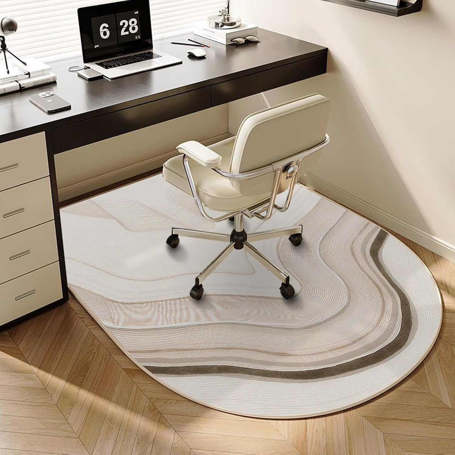 Office Chair Mat for Hardwood,120X80Cm Hardwood/Tile Floor Protector Mat,Anti-Slip Floor Protector for Home Office image number 3