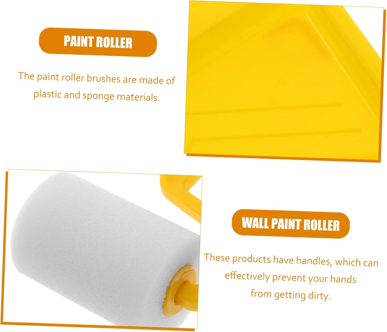 VICASKY 1Set Portable Paint Painting Kit Sponge Rollers for Walls Ceilings Furniture and Boys and Girls Art Projects for Home Decor and Creative Painting image number 1