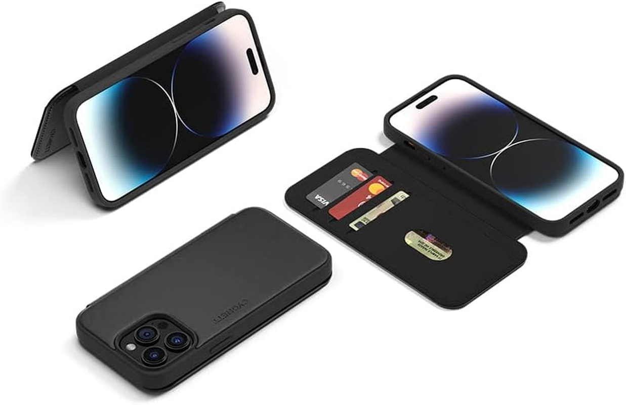 Cygnett Magwallet Leather Wallet Case for Apple Iphone 14 Pro Max, Black image number 1