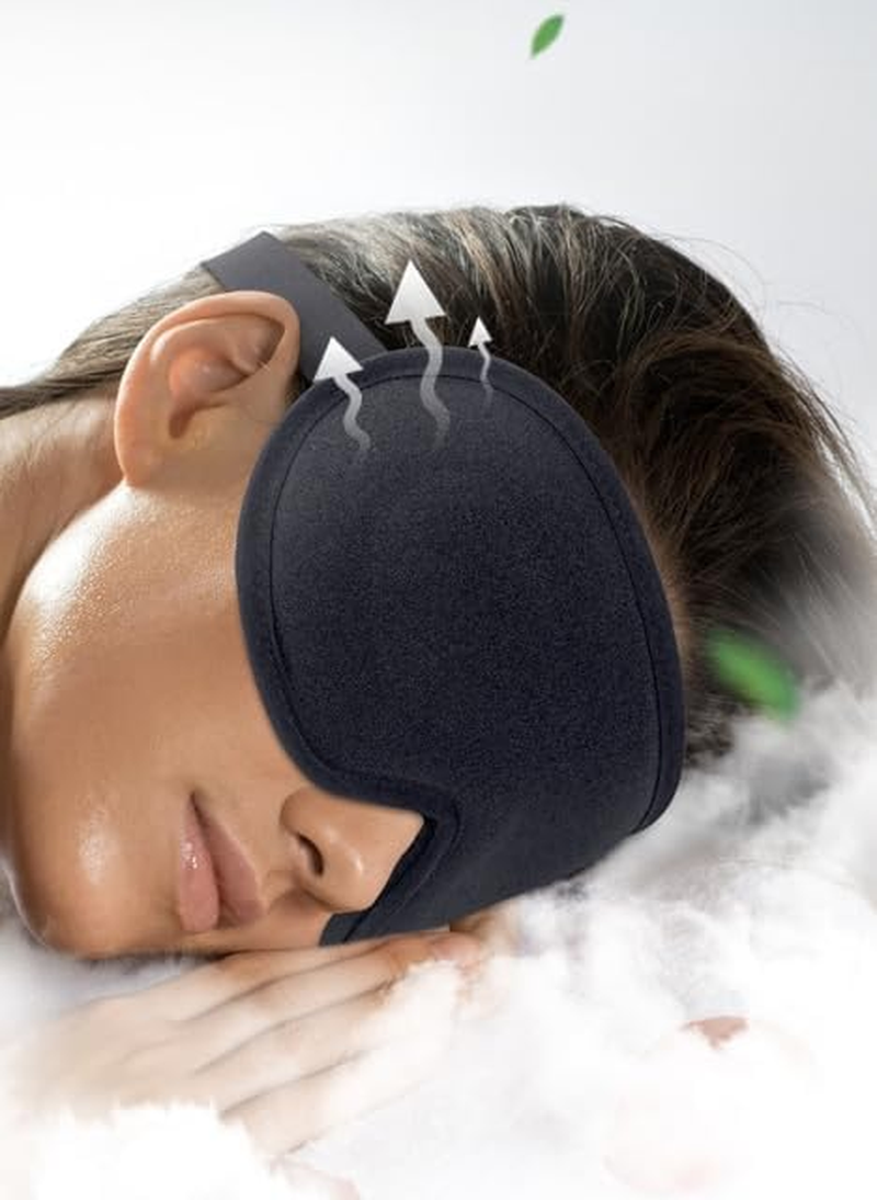 Sleep Mask,Silky Touch with Soft Foam, Comfortable, Breathable,Offers Full Coverage,Flat on Your Eyelids by GLORY image number 2