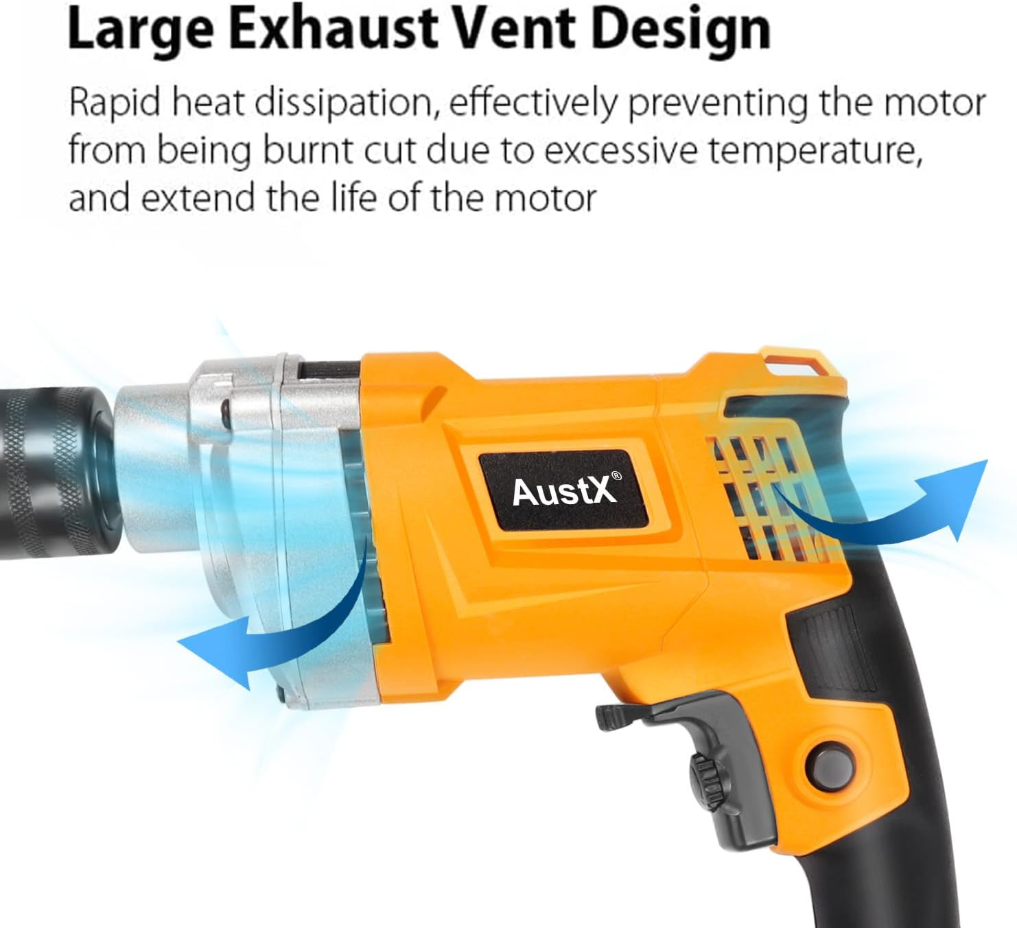 Electric Hammer Drill, 750W Corded Impact Drill, 0-3000RPM Adjustable Speed, Powerful Variable Speed, Suitable for Home Improvement and DIY. image number 2