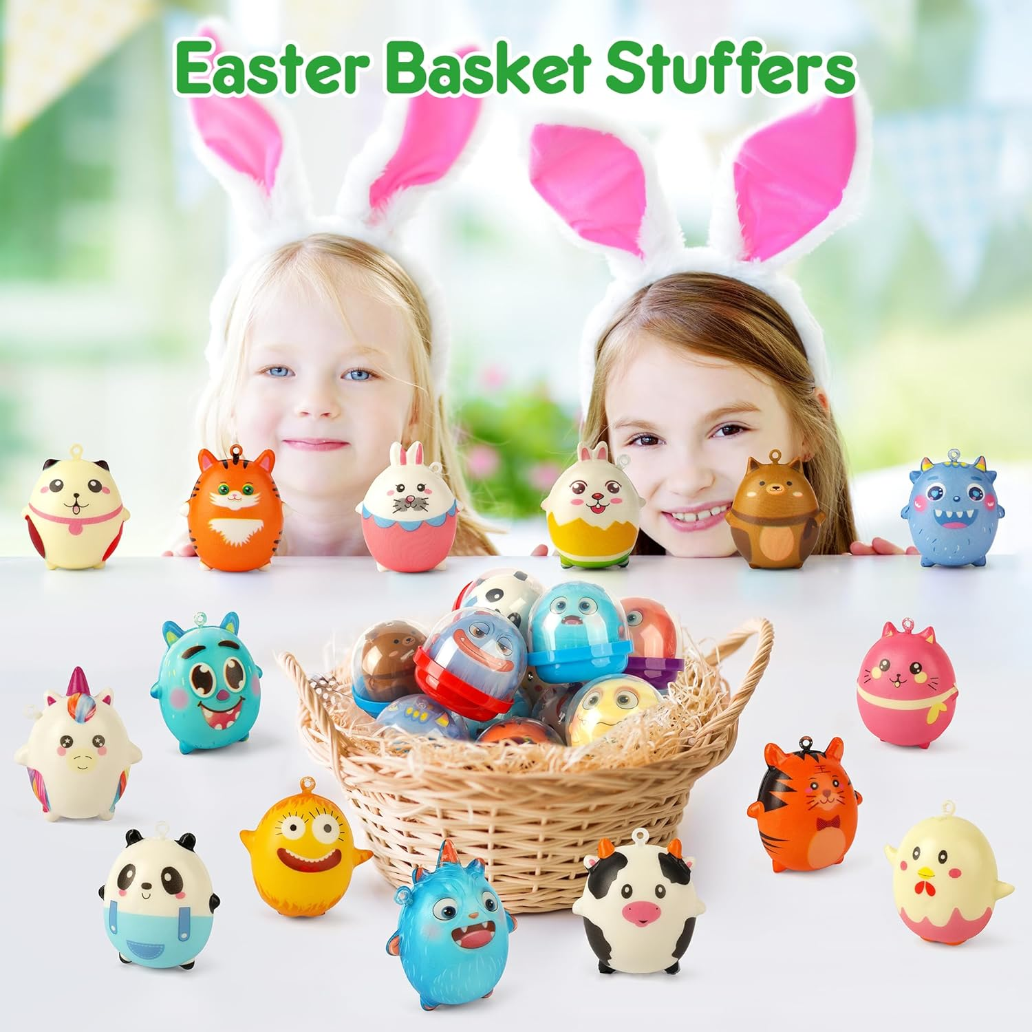 Mocoosy 22 Pack Squishies for Kids Party Favors Bulk, Slow Rising Squeeze Toys for Easter Basket Stuffers, Claw Machine Prizes, Egg Fillers, Pinata Stuffers, Classroom Prizes, Treasure Box Rewards image number 2