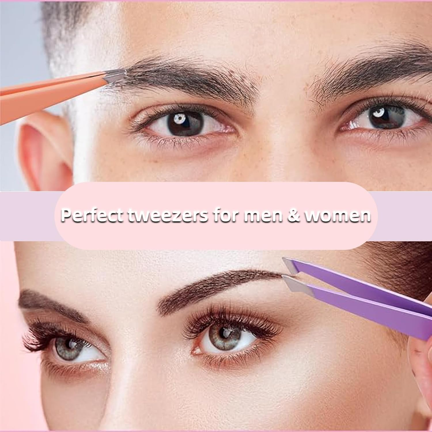 Suytvenxau 6 PCS Professional Tweezers Set - Stainless Steel Precision Tweezers for Eyebrows, Facial Hair, Ingrown Hair, Splinter Removal - Precise Tweezers (Multicolor) image number 6