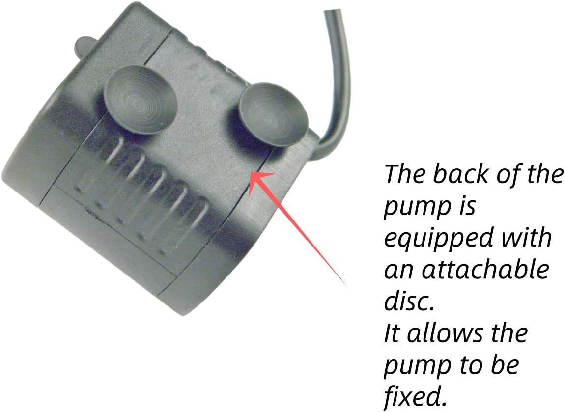 CHANCS 3W 5.5-12V DC Mini Submersible Water Pump for Solar Power