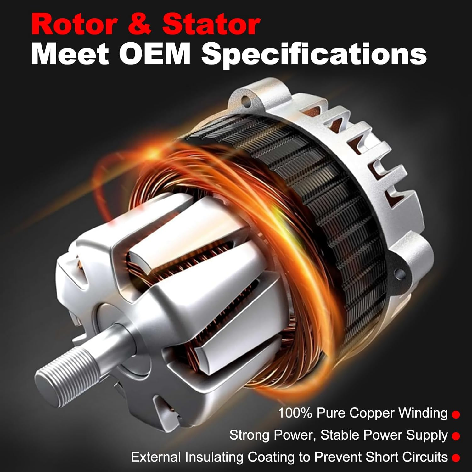 12V 150A Alternator Compatible with TOYOTA LEXUS GS300/GS350 3.0/3.5L IS250/IS350 2.5/3.5L 2006-08 ; Compatible with TOYOTA LEXUS IS250/IS350 2.5L/3.5L 2006-08 image number 3